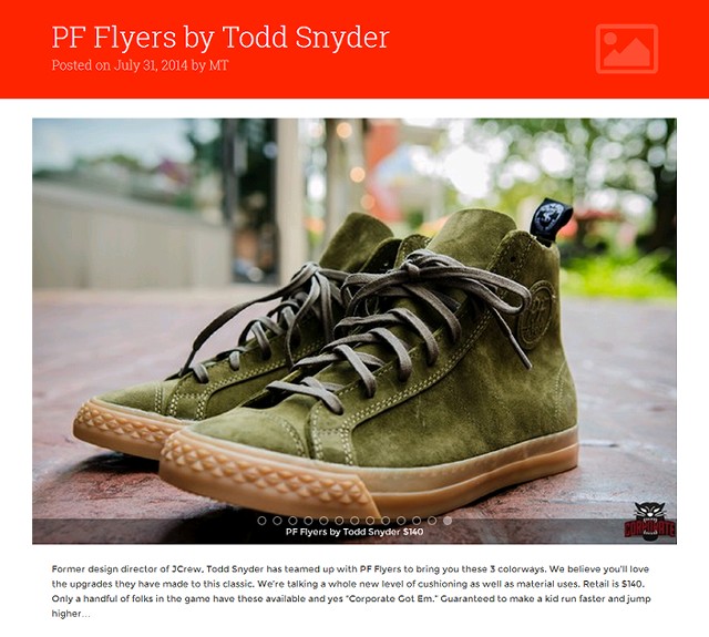 トッドスナイダーとPF FLYERSのコラボスニーカー「Rambler」