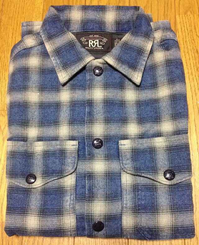 RRLの「プラッドコットンオーバーシャツ」