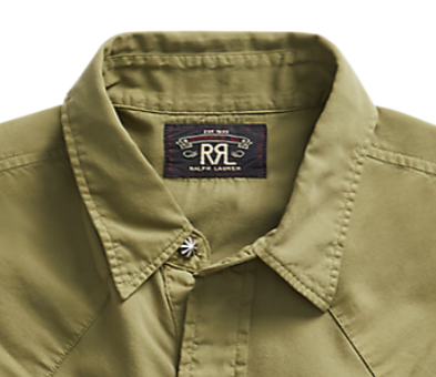 RRLの「スリム フィット ツイルウエスタン シャツ」